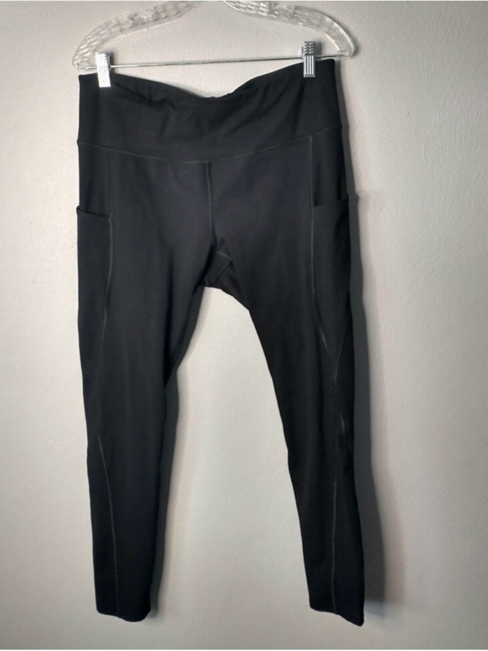 Black Yoga Pants Women’s XL High Waisted Leggings Compression Pockets